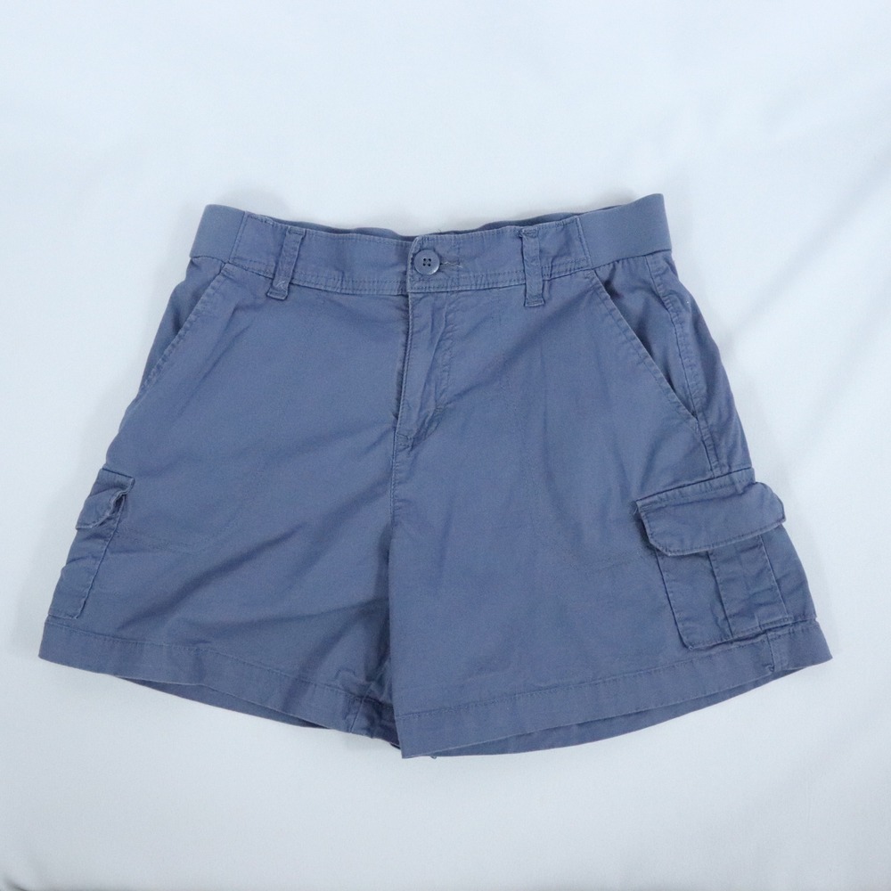 Lee Blue Cargo Shorts 5" Inseam Comfort Waistband Cargo Pockets Size 8 Medium